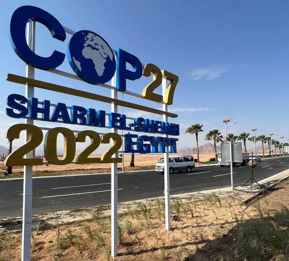 Cúpula internacional do clima COP27, em Sharm el-Sheikh, no Egito.